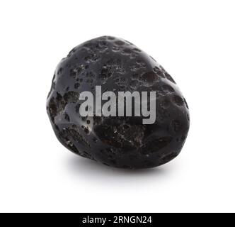 Apache Tear Obsidian Mineral Specimen isolated on white background. Magic healing Crystal. Stock Photo
