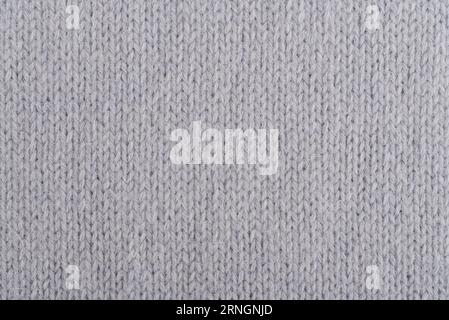 Grey handmade Knitted Fabric Texture from angora yarn Stock Photo