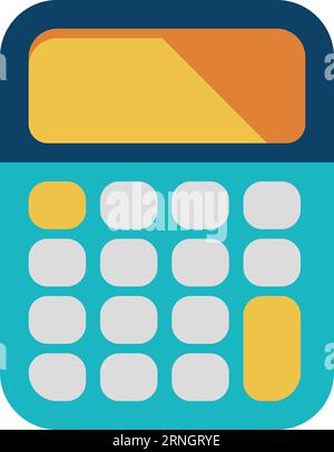 Calculator icon. Math tool. School kid supply Stock Vector