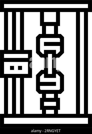 fatigue testing materials engineering line icon vector illustration ...