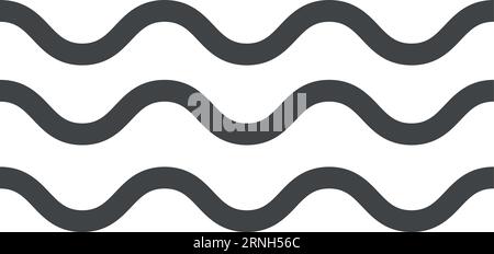 Wave Icon Waving Water Lines Tide Sea Ocean Aqua Lake River Tidal Storm ...
