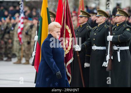 (161123) -- VILNIUS, Nov. 23, 2016 -- Guards of honor attend the ...