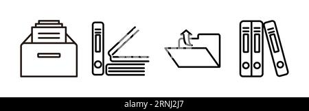 Archive icon vector. archive storage icon vector. folders icon. Stock Vector