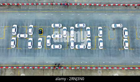 SHANGHAI, Dec. 30, 2016 -- Vehicles are set to form the pattern of 2017 to greet the upcoming new year in Shanghai, east China, Dec. 28, 2016. ) (ry) CHINA-NEW YEAR-CELEBRATION (CN) ShenxChunchen PUBLICATIONxNOTxINxCHN   Shanghai DEC 30 2016 VEHICLES are Set to Shape The pattern of 2017 to Greet The upcoming New Year in Shanghai East China DEC 28 2016 Ry China New Year Celebration CN ShenxChunchen PUBLICATIONxNOTxINxCHN Stock Photo