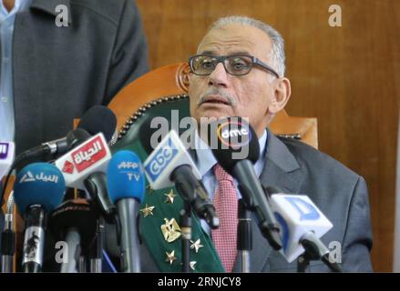 (170116) -- CAIRO, Jan. 16, 2017 -- Egypt s High Administrative Court Judge Ahmed El-Shazly reads the verdict against the Egypt-Saudi border demarcation agreement in Cairo, Egypt, Jan.16, 2017. A top Egyptian court on Monday issued a final verdict that nullified the transfer of two Red Sea islands, Tiran and Sanafir, to Saudi Arabia, state TV reported.?In the verdict, Egypt s High Administrative Court rejected government s appeal against a previous court ruling voiding a deal that hands over two Red Sea islands, Tiran and Sanafir, to Saudi Arabia. The verdict is final and cannot be appealed. ) Stock Photo