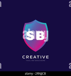 initial logo With Colorful template vector Stock Vector