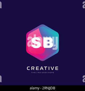 initial logo With Colorful template vector Stock Vector