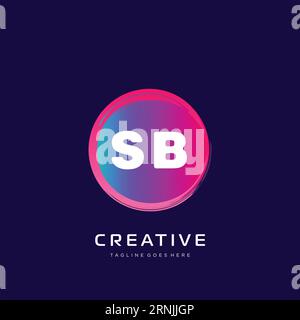 initial logo With Colorful template vector Stock Vector