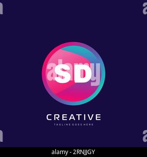 initial logo With Colorful template vector Stock Vector