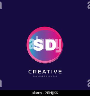 initial logo With Colorful template vector Stock Vector