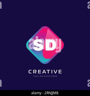 initial logo With Colorful template vector Stock Vector