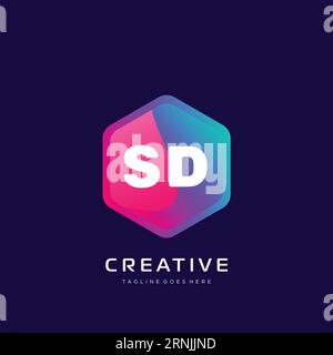 initial logo With Colorful template vector Stock Vector