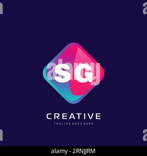 initial logo With Colorful template vector Stock Vector