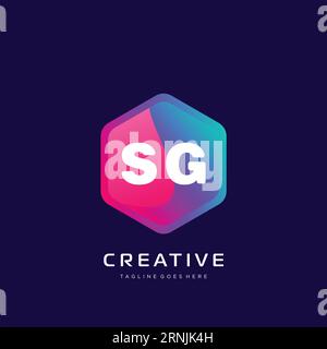 initial logo With Colorful template vector Stock Vector
