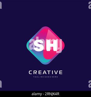 initial logo With Colorful template vector Stock Vector