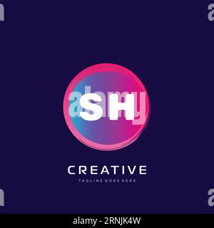 initial logo With Colorful template vector Stock Vector