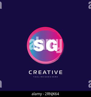 initial logo With Colorful template vector Stock Vector