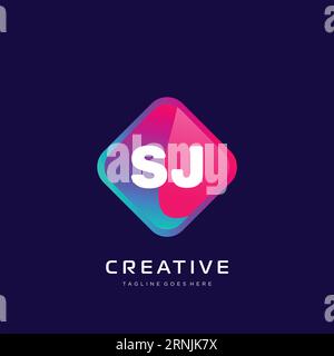 initial logo With Colorful template vector Stock Vector
