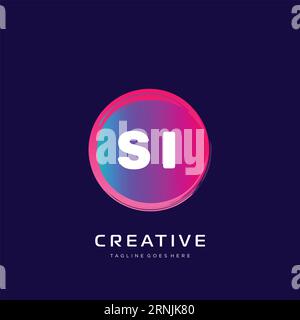 initial logo With Colorful template vector Stock Vector