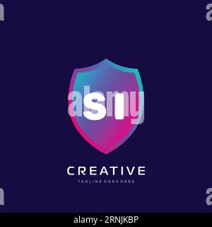 initial logo With Colorful template vector Stock Vector