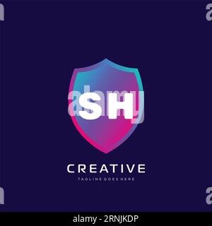 initial logo With Colorful template vector Stock Vector