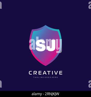 initial logo With Colorful template vector Stock Vector
