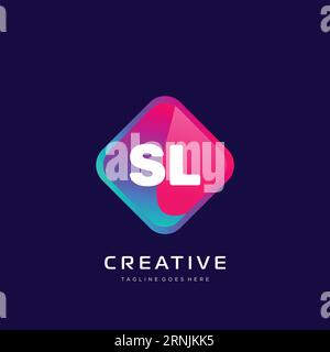 initial logo With Colorful template vector Stock Vector