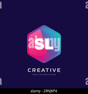 initial logo With Colorful template vector Stock Vector