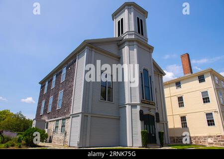 Seamen's Bethel and Mariner's Home on Johnny Cake Hill in New Bedford Whaling National Historical Park in historic downtown of New Bedford, Massachuse Stock Photo