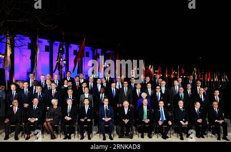 (170317) -- BADEN-BADEN(GERMANY), March 17, 2017 -- Participants pose for a family photo during the G20 Finance Ministers and Central Bank Governors meeting in Baden-Baden, Germany on March 17, 2017. ) GERMANY-BADEN-BADEN-G20-MEETING LuoxHuanhuan PUBLICATIONxNOTxINxCHN   bath bath Germany March 17 2017 Participants Pose for a Family Photo during The G20 Finance Minister and Central Bank Governors Meeting in bath bath Germany ON March 17 2017 Germany bath bath G20 Meeting LuoxHuanhuan PUBLICATIONxNOTxINxCHN Stock Photo