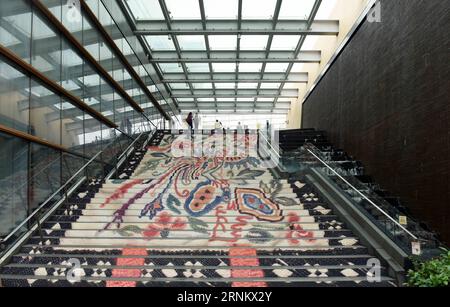 (170422) -- HONG KONG, April 22, 2017 -- Decorated steps at Tin Shui Wai are seen in Hong Kong, south China, April 21, 2017. To celebrate the 20th anniversary of the establishment of the Hong Kong Special Administrative Region, steps in 20 different locations were decorated with images of flowers in Hong Kong recently. ) (zhs) CHINA-HONG KONG-ART-STEPS (CN) LiuxYun PUBLICATIONxNOTxINxCHN   Hong Kong April 22 2017 decorated Steps AT Tin Shui Wai are Lakes in Hong Kong South China April 21 2017 to Celebrate The 20th Anniversary of The Establishment of The Hong Kong Special Administrative Region Stock Photo