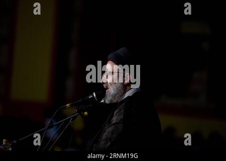 (170430) -- TEHRAN, April 30, 2017 () -- Presidential candidate Ebrahim Raisi speaks to his supporters during a campaign rally in Tehran, Iran, April 29, 2017. Iran s 12th presidential election is slated for May 19. () (zhf) IRAN-TEHRAN-EBRAHIM RAISI-PRESIDENTIAL ELECTION CAMPAIGN xinhua PUBLICATIONxNOTxINxCHN   TEHRAN April 30 2017 Presidential Candidate Ebrahim Raisi Speaks to His Supporters during a Campaign Rally in TEHRAN Iran April 29 2017 Iran S 12th Presidential ELECTION IS slated for May 19 zhf Iran TEHRAN Ebrahim Raisi Presidential ELECTION Campaign XINHUA PUBLICATIONxNOTxINxCHN Stock Photo