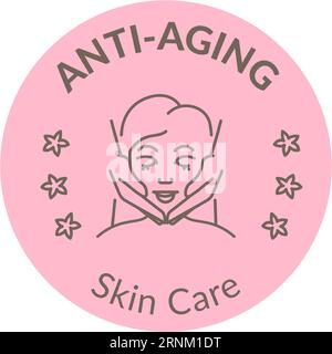 Anti aging skin care solution, lotion cosmetics Stock Vector