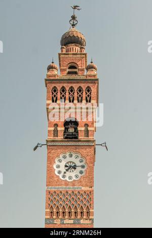 Vintage Husainabad Clock Tower is located in the Lucknow city in 1881 by Hussainabad Trust Lucknow; Uttar Pradesh; India; Asia. Stock Photo