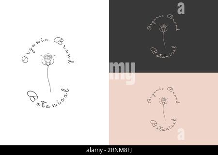 Botanic Logo Design Stock Vector