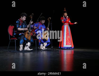 (170519) -- BRUSSELS, May 19, 2017 -- Artists from north China s Inner Mongolia Autonomous Region perform at the opening of the 3rd China Arts Festival in the EU in Brussels, Belgium, May 18, 2017. )(zhf) BELGIUM-BRUSSELS-CHINA-EU ART FESTIVAL-OPENING YexPingfan PUBLICATIONxNOTxINxCHN   Brussels May 19 2017 Artists from North China S Inner Mongolia Autonomous Region perform AT The Opening of The 3rd China Arts Festival in The EU in Brussels Belgium May 18 2017 zhf Belgium Brussels China EU Art Festival Opening YexPingfan PUBLICATIONxNOTxINxCHN Stock Photo