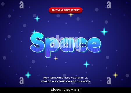 text effects Space Stock Vector