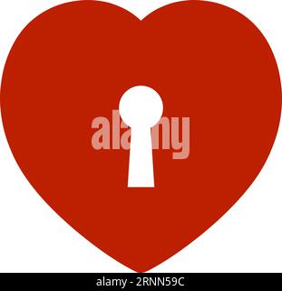 Heart keyhole symbol finding partner who will able find key Stock Vector