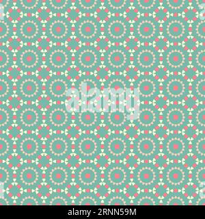 Vintage seamless geometric pattern, green pastel color ethno folk pattern Stock Vector