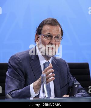 (170629) -- BERLIN, June 29, 2017 -- Spanish Prime Minister Mariano Rajoy attends a press conference after the preparation meeting for G20 at German Chancellery in Berlin, capital of Germany, on June 29, 2017. ) (gl) GERMANY-BERLIN-G20-PREPARATION MEETING-PRESS CONFERENCE ShanxYuqi PUBLICATIONxNOTxINxCHN   Berlin June 29 2017 Spanish Prime Ministers Mariano Rajoy Attends a Press Conference After The Preparation Meeting for G20 AT German Chancellery in Berlin Capital of Germany ON June 29 2017 GL Germany Berlin G20 Preparation Meeting Press Conference  PUBLICATIONxNOTxINxCHN Stock Photo