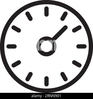 Gauge linear icon. Round measurement indicator symbol Stock Vector
