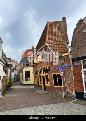 Hoorn, Netherlands. August, 17, 2023. Historic streets and gables in Amsterdam. High quality photo Stock Photo