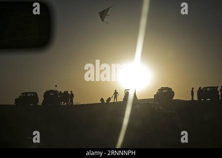 (170723) -- BEIJING, July 23, 2017 -- Tourists enjoy themselves on the Yazd desert in central Iran July 21, 2017. ) (yk) WEEKLY CHOICES OF XINHUA PHOTO AhmadxHalabisaz PUBLICATIONxNOTxINxCHN   Beijing July 23 2017 tourists Enjoy themselves ON The Yazd Desert in Central Iran July 21 2017 YK Weekly Choices of XINHUA Photo AhmadxHalabisaz PUBLICATIONxNOTxINxCHN Stock Photo