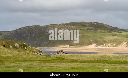 View of the sands at Five Fingers Strand, Doagh, Inishowen, County Donegal, Ireland Stock Photo