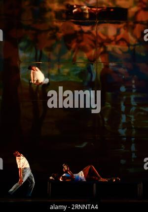 (170727) -- JOHANNESBURG, July 27, 2017 -- Dancers perform Big City, Big Dreams during a dress rehearsal at?Joburg?Theatre, in Johannesburg, South Africa, on July 27, 2017. Dress rehearsal of Big City, Big Dreams by?Joburg?Ballet,?Moving Into Dance Mophatong and Vuyani Dance Theatre?before its first show was held here Thursday. Big City, Big Dreams , a creative production combining classical ballet with contemporary and street dance, will be shown here from July 28 to Aug. 6.?) SOUTH AFRICA-JOHANNESBURG-DANCE- BIG CITY, BIG DREAMS -DRESS REHEARSAL ZhaixJianlan PUBLICATIONxNOTxINxCHN   Johannes Stock Photo