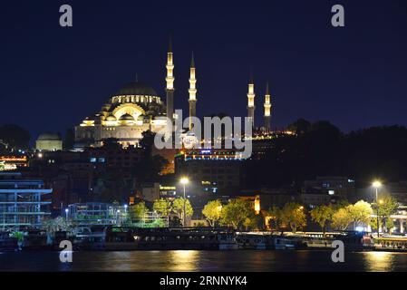 Sulaymaniyah night view in Turkey Stock Photo