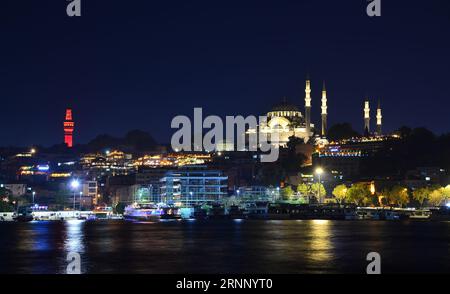 Sulaymaniyah night view in Turkey Stock Photo