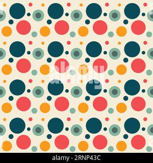 Seamless pattern circle geometric shape design of abstract texture background illustration Stock Vector