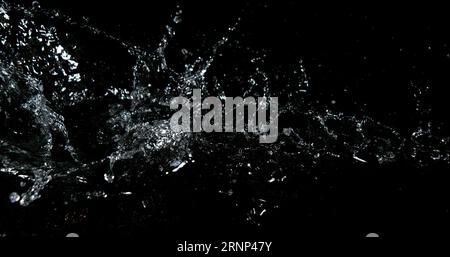 Water Exploding and Splashing against Black Background Stock Photo - Alamy