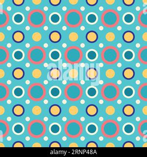 Seamless pattern circle geometric shape design of abstract texture background illustration Stock Vector